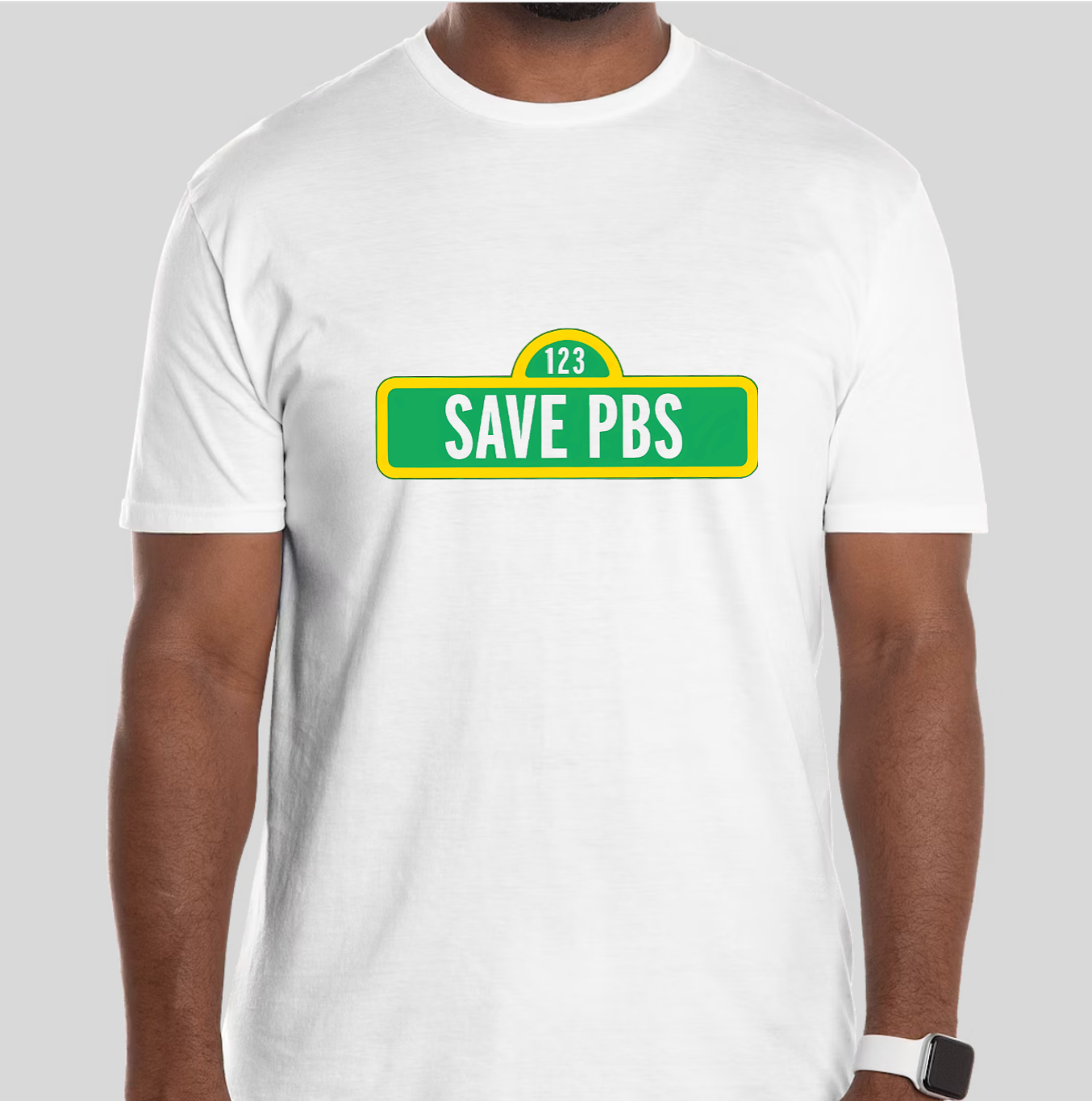 Save PBS Sesame Street Sign Tee