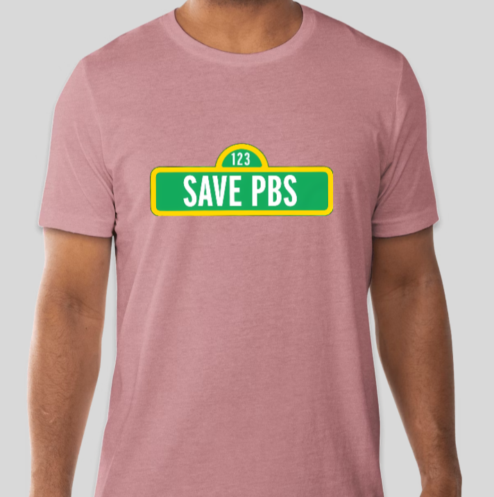 Save PBS Sesame Street Sign Tee