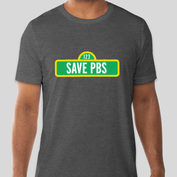Save PBS Sesame Street Sign Tee