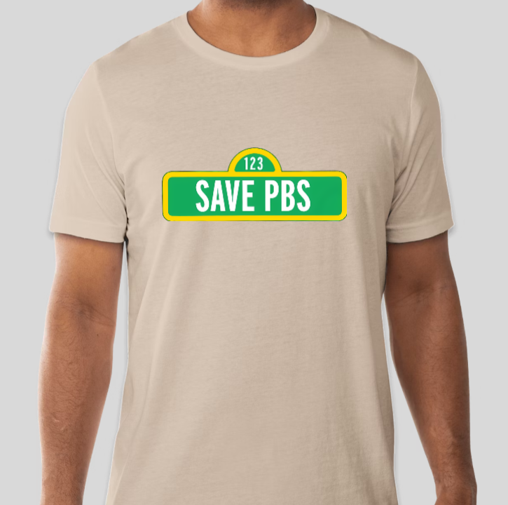 Save PBS Sesame Street Sign Tee