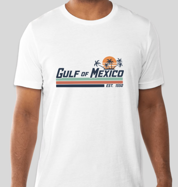 Gulf Of Mexico Stripe Logo Tee