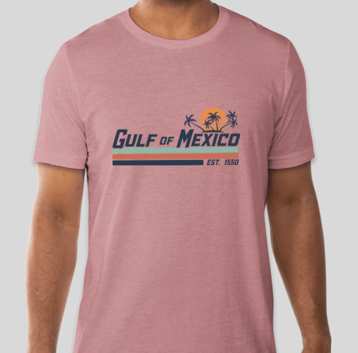 Gulf Of Mexico Stripe Logo Tee