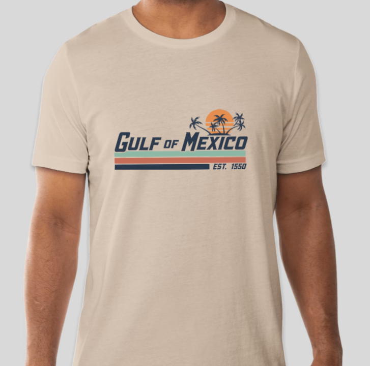 Gulf Of Mexico Stripe Logo Tee