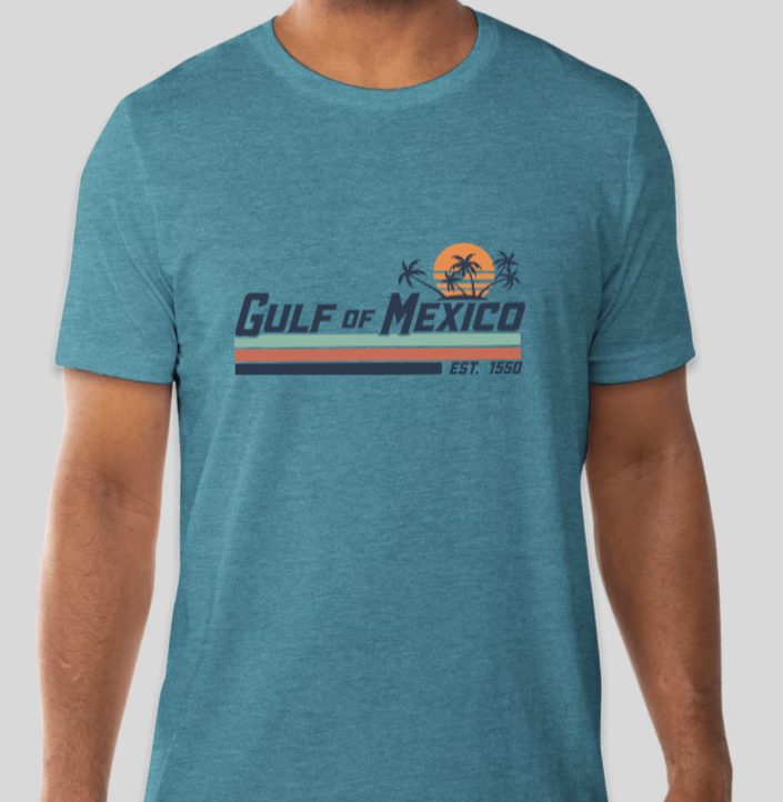 Gulf Of Mexico Stripe Logo Tee