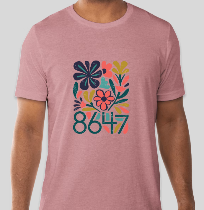8647 Square Floral Tee