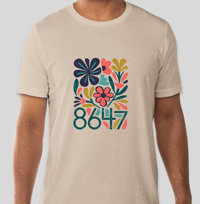 8647 Square Floral Tee