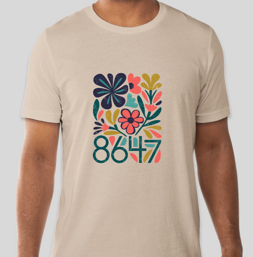 8647 Square Floral Tee