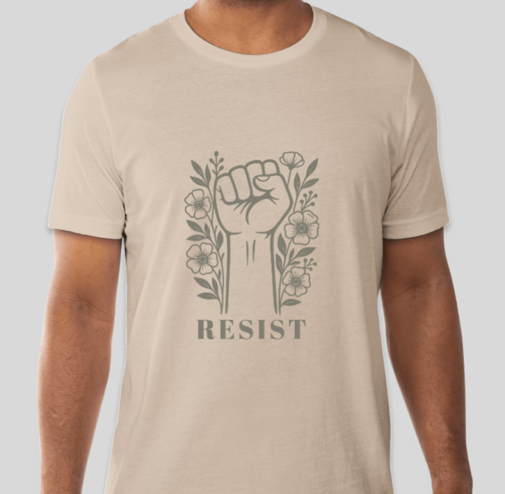 RESIST fine line floral Tee