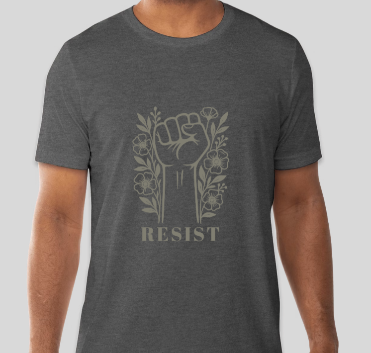 RESIST fine line floral Tee