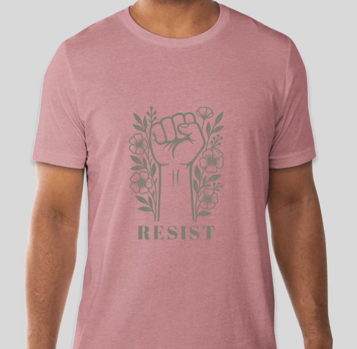 RESIST fine line floral Tee