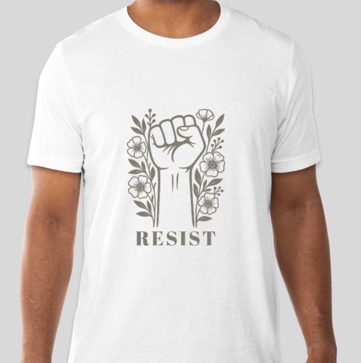 RESIST fine line floral Tee